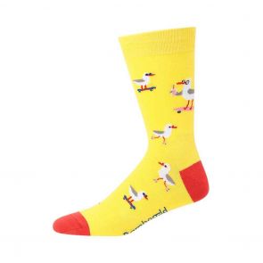 Bamboozld Mens Seaside Seagull Sock Sunshine