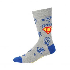 Bamboozld Mens Superdad Sock Grey Marle