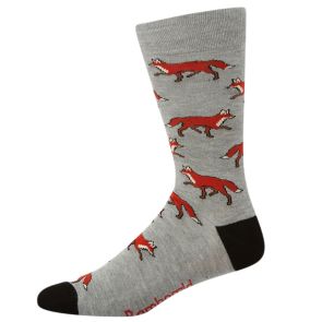 Bamboozld Mens Foxy Bamboo Socks BBW17FOXYR Grey
