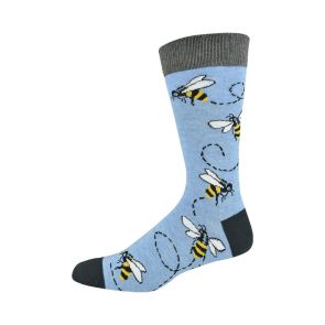 Bamboozld Mens Buzzing Bee Sock BBW19BUZ Blue