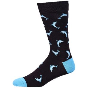 Bamboozld Mens Dolphin Bamboo Socks BBW23DOLPHINR Black