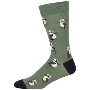 Bamboozld Mens Kookaburra Bamboo Socks BBW24KOOKABURRAR Khaki