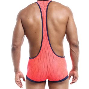 Joe Snyder Bulge Body Singlet JSBUL10 Coral Mesh