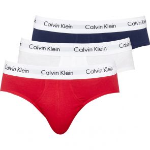 Calvin Klein Cotton Stretch Hip Brief 3-Pack BU2661 Red/White/Blue