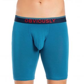 Obviously Freeman 9 Inch Leg Boxer Brief C01 Pacific