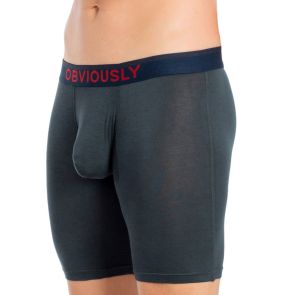 Obviously Freeman 6 Inch Leg Boxer Brief C09 Ash