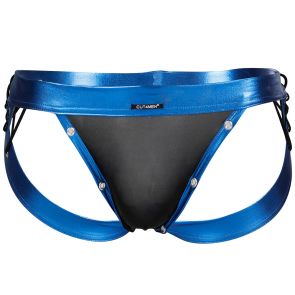 CUT4MEN Renaissance Desire Jockstrap C4M14 Blue Leatherette