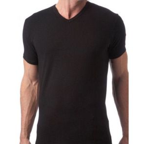 Calvin Klein V Neck T Shirt 2 Pack U8511A Black