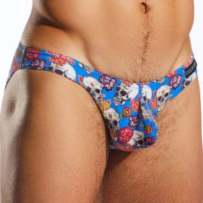 Cocksox Day Of The Dead Brief CX01DD Calavera Blue
