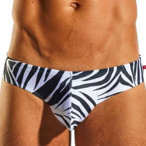 Cocksox Drawstring Swim Brief CX04PR Zebra
