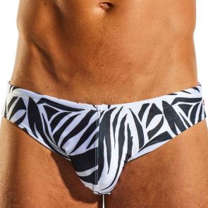 Cocksox Drawstring Swim Brief CX06PR Zebra