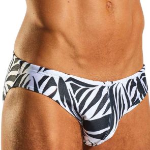 Cocksox Drawstring Swim Brief CX06PR Zebra