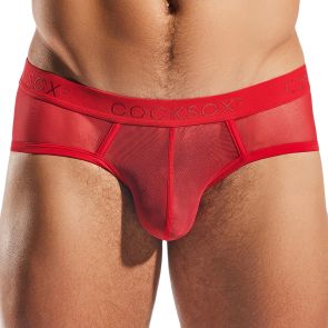 Cocksox Italian Mesh Sports Brief CX76ME Rose
