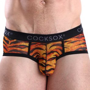 Cocksox Mesh Sports Brief CX76ME Tiger