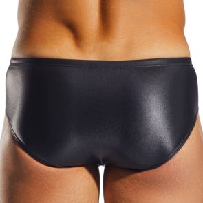 Cocksox Gloss Satin Boy Leg Swim Brief CX79GS Nero