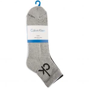Calvin Klein Jason Logo Quarter Socks 3 Packs ECA344 Grey/White/Black