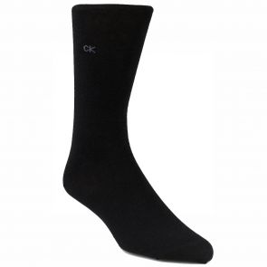 Calvin Klein Mens Liam Cotton Flat Knit Dress Socks ECB212 Black