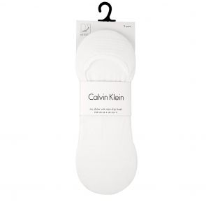 Calvin Klein Caleb Dress No Show Socks 2 Pack ECL172 White