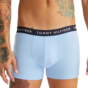 Tommy Hilfiger Logo Waistband Trunks 3-Pack Blues
