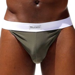 Rufskin Fathi Microfiber Cut Out Brief Olive