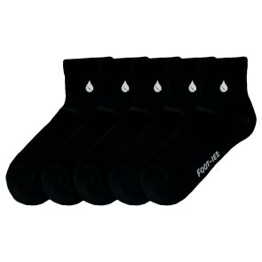 Foot-ies Blaze Quarter Sneaker 5-Pack Socks FBLA335 Black