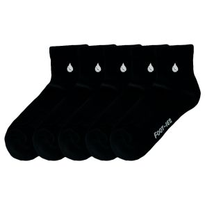 Foot-ies Blaze Quarter Sneaker 5 Pack Socks FBLA335 Black