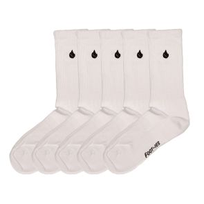 Foot-ies Blaze Sneaker 5-Pack Socks FBLA657 White