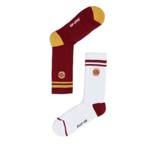 Foot-ies Carlton Draught Icons 2 Pack Socks FCAR275 White/Maroon