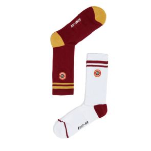 Foot-ies Carlton Draught Icons 2-Pack Socks FCAR275 White/Maroon