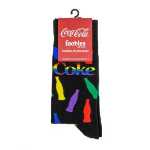 Foot-ies Coke Pride Socks FCOK589 Black