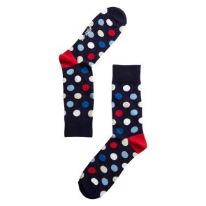 Foot-ies Coloured Dots Sneaker Socks FCOL112 Navy/Red