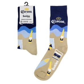 Foot-ies Corona Beach Scene Socks FCOR651 Beach