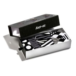 Foot-ies Monochromatic Gift Box 3 Pack Socks FMON143 Monochrome