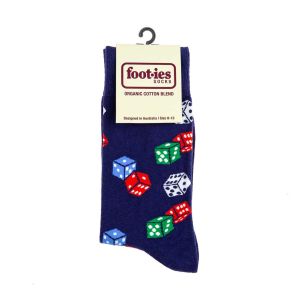 Foot-ies Roll the Dice Sneaker Sock FROL610 Navy