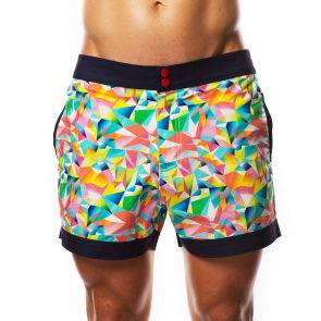 Hey Franky Circuit Beach Shorts Geometric HF017S Multi