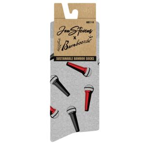 Bamboozld Mens The Mic Sock by Jon Stevens JSMICR Grey