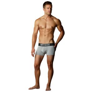 Male Power Basket Weave Mini Pouch Short 145-211 Grey