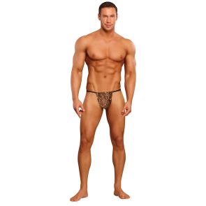 Male Power Animal Posing Strap 450-030 Brown Leopard