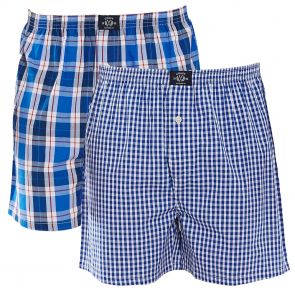 Coast Mens 2-Pack Woven Boxer MCPB0001 Blue