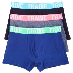 Tradie 3 Pack Fitted Trunks MJ1194WK3 Burst