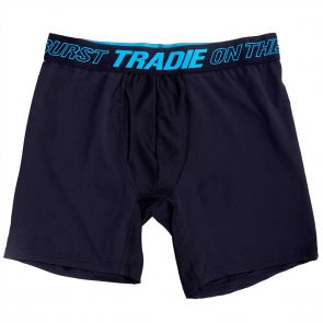 Tradie Honey Badger Sports Mid Length Trunk MJ2072SK Black Blue