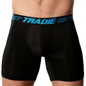 Tradie Honey Badger Sports Mid Length Trunk MJ2072SK Black Blue