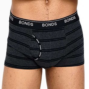 Bonds Guyfront Trunk MX3K Black/Grey Stripes