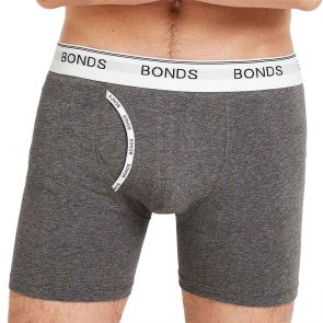 Bonds Guyfront Mid Trunk MY7WA Charcoal Marle