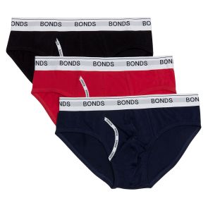 Bonds Guyfront Briefs 3-Pack MZ953A Black/Navy/Red