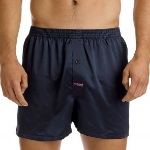 Mitch Dowd Boxers Plain Satin Boxer Plain Navy N188