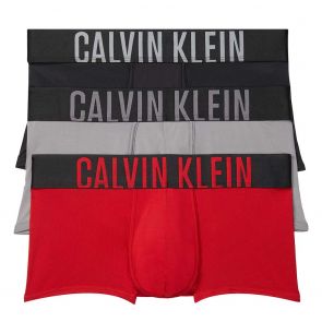 Calvin Klein Intense Power Micro Low Rise 3 Pack Trunks NB2593 Black/Convoy/Red Gala 