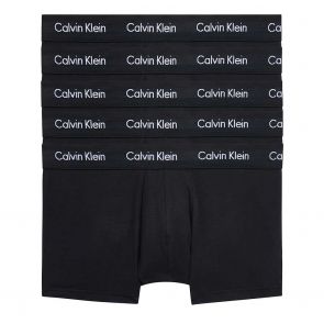 Calvin Klein Cotton Stretch Low Rise 5 Pack Trunks NB2734 Black