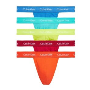 Calvin Klein Cotton Stretch Limited Edition Thongs 5-Pack NB2778 Multi Colour