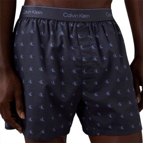 Calvin Klein Cotton Poplin Boxer NM2831 Embossed Monogram Print